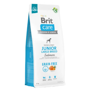 BRIT CARE DOG JUNIOR LARGE BREED SALMON sausā barība kucēniem Lasis 12kg